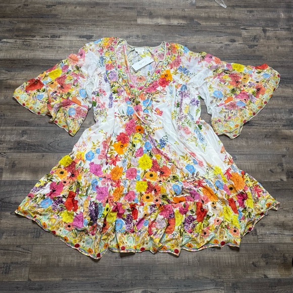 Camilla Silk Floral Bohemian Flowy Dress - Picture 1 of 13